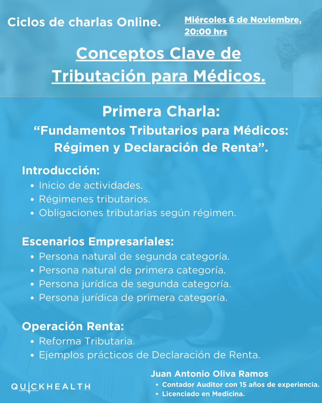 Charlas Conceptos Claves de Tributación para Médic@s