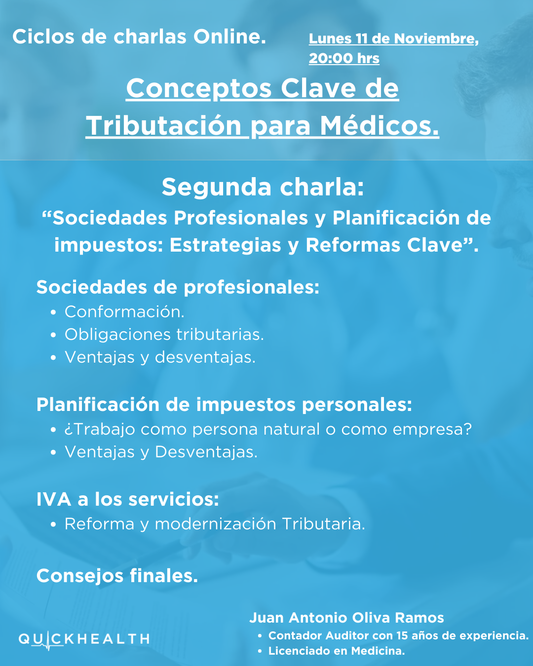 Charlas Conceptos Claves de Tributación para Médic@s