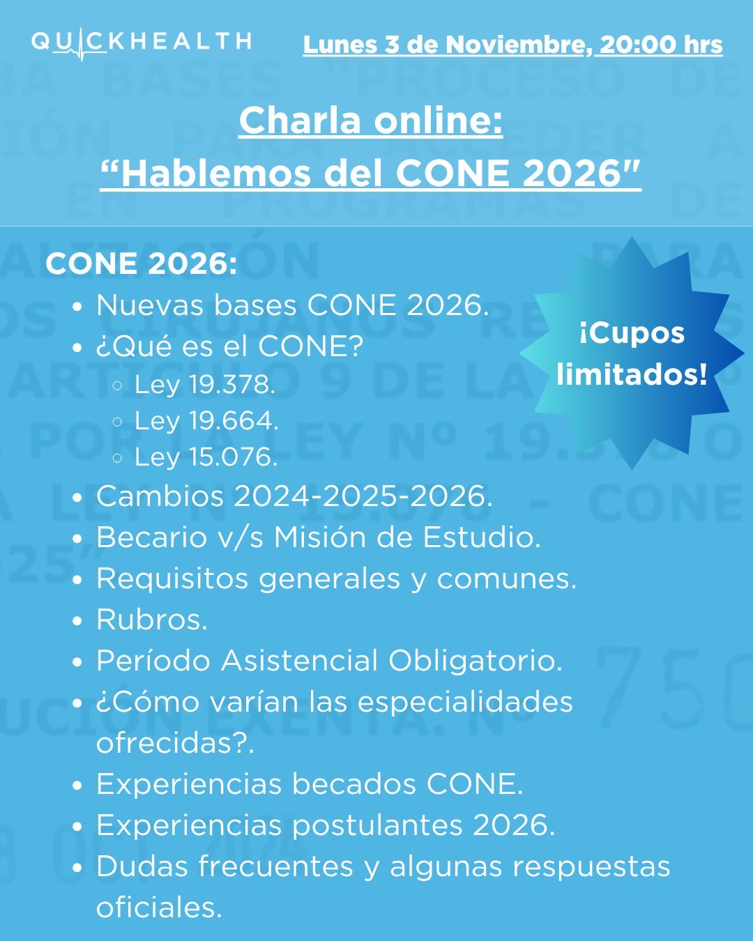 Charla Online: Hablemos del CONE 2026