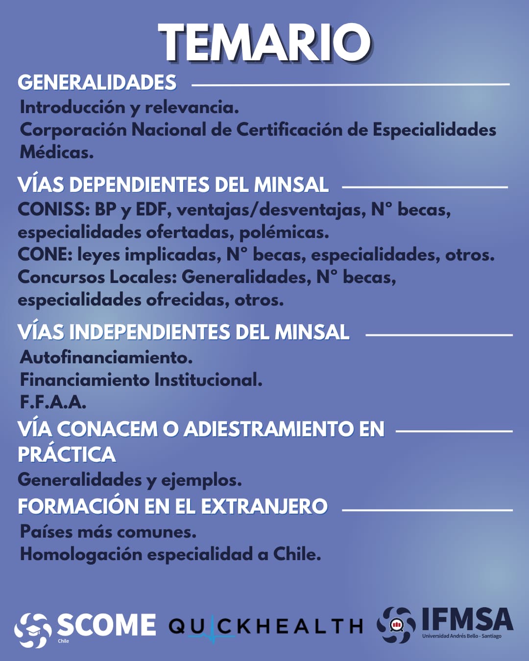 Vías de Acceso a la Especialidad 2025